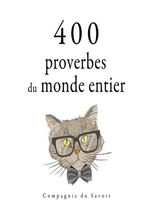 cover image of 400 proverbes du monde entier